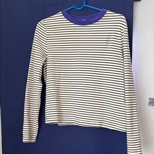 COS Purple Collar Striped Shirt